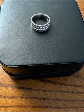 Women's Silver Braided Band Ring Size 7